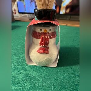 NEW SEALED HALLMARK STACKING SNOWMAN SALT PEPPER TOOTHPICK HOLDER